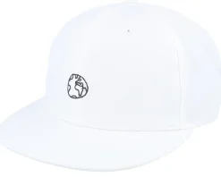 Snapback-Dedicated Unconstructed Cap Globe White Snapback -