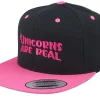 Snapback-Unicorns Are Real Black/Neon Pink Snapback -