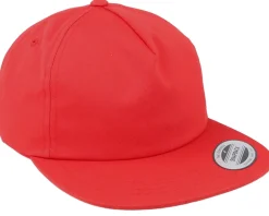 Snapback-Yupoong Unstructu 5-panel Snapback - Red