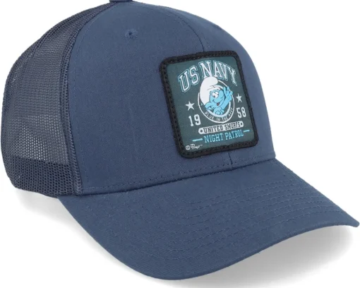 Trucker-The Smurfs Us Navy Smurf Patch Navy Trucker -
