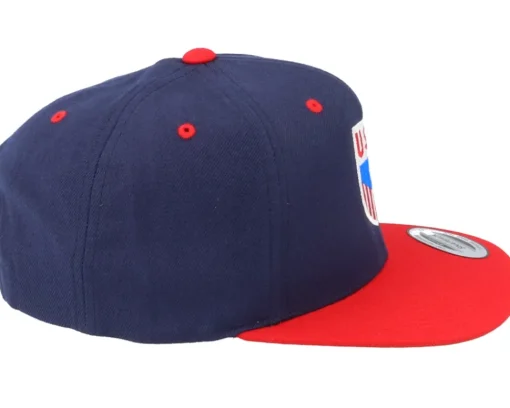 Best Iconic USA Badge Navy/Red Snapback -