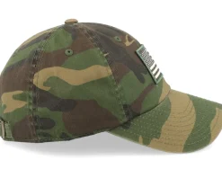 Dad Cap-American Needle USA Ballpark Patch Camoflage Dad Cap -