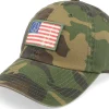 Dad Cap-American Needle USA Ballpark Patch Peace Camoflage Dad Cap -