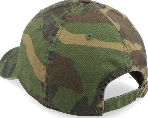 Dad Cap-American Needle USA Ballpark Patch Peace Camoflage Dad Cap -