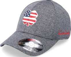 Flexfit-Black Clover Usa Flag Heather Stretch Fit Grey Flexfit -