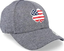 Flexfit-Black Clover Usa Flag Heather Stretch Fit Grey Flexfit -