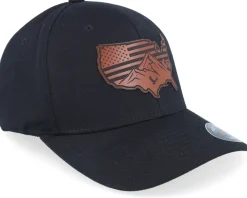 Flexfit-Iconic Usa Map Flag Brown Patch Black Flexfit -