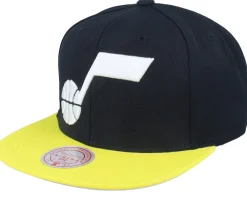 Snapback-Mitchell & Ness Utah Jazz Team 2 Tone 2.0 Black/Yellow Snapback -