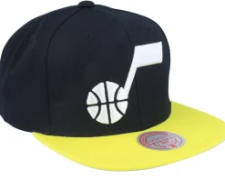 Snapback-Mitchell & Ness Utah Jazz Team 2 Tone 2.0 Black/Yellow Snapback -