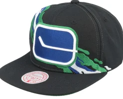 Snapback-Mitchell & Ness Vancouver Canucks Vintage Paintbrush Snapback - Black