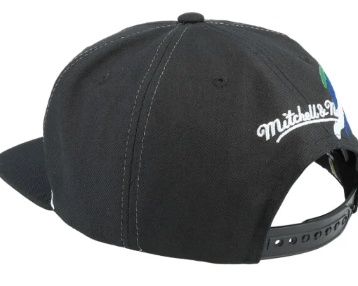 Snapback-Mitchell & Ness Vancouver Canucks Vintage Paintbrush Snapback - Black