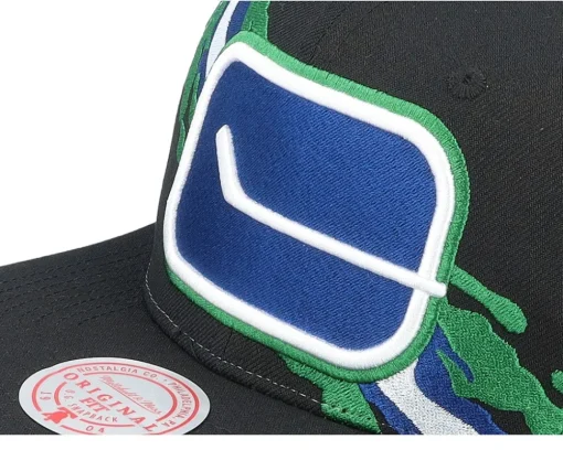 Snapback-Mitchell & Ness Vancouver Canucks Vintage Paintbrush Snapback - Black