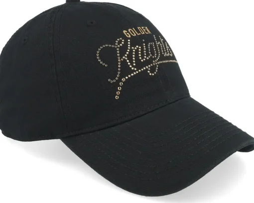 Dad Cap-American Needle Vegas Golden Knights Blue Line Black Dad Cap -