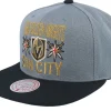 Snapback-Mitchell & Ness Vegas Golden Knights City Love Grey/Black Snapback -