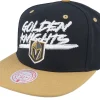 Snapback-Mitchell & Ness Vegas Golden Knights Transcript /Tan Snapback - Black