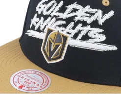 Snapback-Mitchell & Ness Vegas Golden Knights Transcript /Tan Snapback - Black