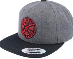 Online Vikings Vegvísir Patch Charcoal Grey/black Snapback -
