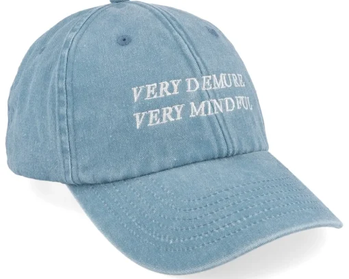 Dad Cap-Scenes Very Demure Very Mindful Denim Light Dad Cap - Blue