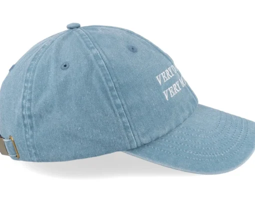 Dad Cap-Scenes Very Demure Very Mindful Denim Light Dad Cap - Blue