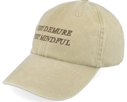 Dad Cap-Scenes Very Demure Very Mindful Denim Light Dad Cap - Blue