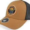 Trucker-Bearded Man Vibrant Sunset Patch Caramel/Black Trucker -
