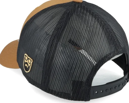 Trucker-Bearded Man Vibrant Sunset Patch Caramel/Black Trucker -