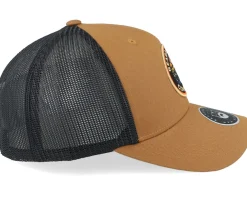 Trucker-Bearded Man Vibrant Sunset Patch Caramel/Black Trucker -
