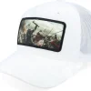 Trucker | Velvet Caps-Calza Pennello Vikings Fighting Battlefield Velvet A-Frame Trucker - White