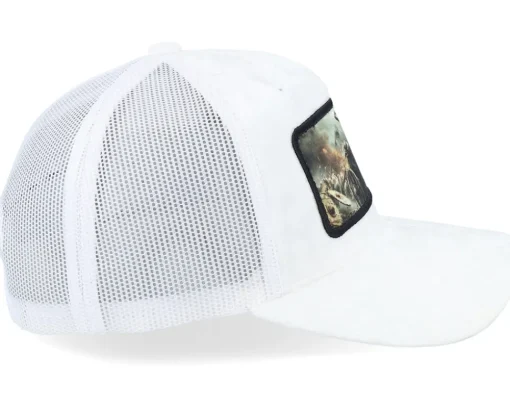 Trucker | Velvet Caps-Calza Pennello Vikings Fighting Battlefield Velvet A-Frame Trucker - White