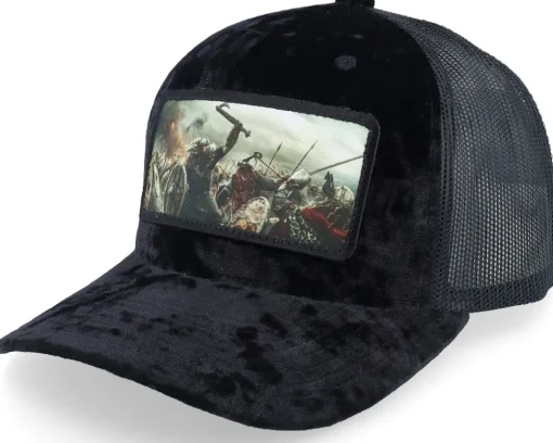 Trucker | Velvet Caps-Calza Pennello Vikings Fighting Battlefield Velvet A-Frame Trucker - White