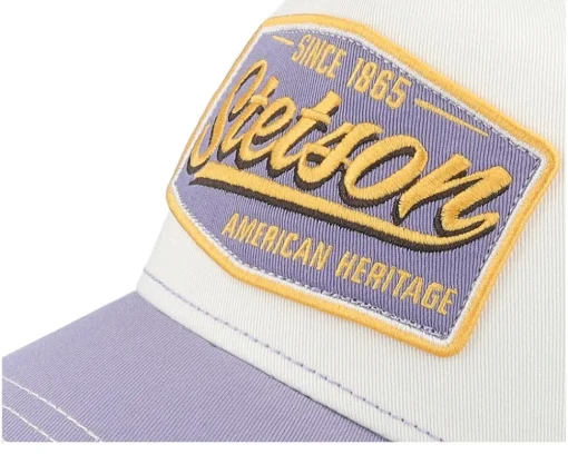 Trucker-Stetson Vintage Lilac/Off White A-Frame Trucker - Purple, White