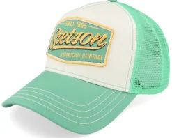 Trucker-Stetson Vintage Mint/Off White A-Frame Trucker - White, Green