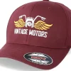 Hot Born To Ride Vintage Motors Maroon Flexfit -