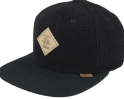 Snapback-Djinns Waffle Corduroy Black Snapback -