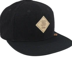 Snapback-Djinns Waffle Corduroy Black Snapback -