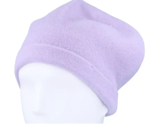 Cuff Beanies-Seeberger Walk Beret Lilac Beanie -