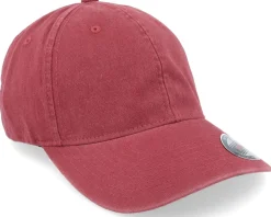 Discount Flexfit Washed Cotton Dad Cap Maroon - Red