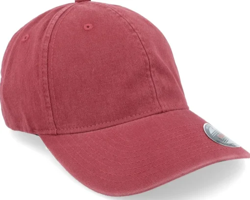 Flexfit-Flexfit Washed Cotton Dad Cap Maroon - Red