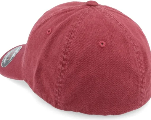 Flexfit-Flexfit Washed Cotton Dad Cap Maroon - Red