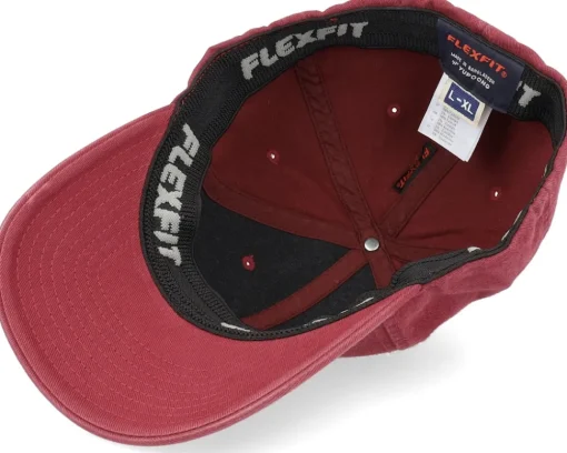 Flexfit-Flexfit Washed Cotton Dad Cap Maroon - Red