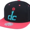 Snapback-Mitchell & Ness Washington Wizards Tone Santa Ana 2 Black/Pink Snapback -