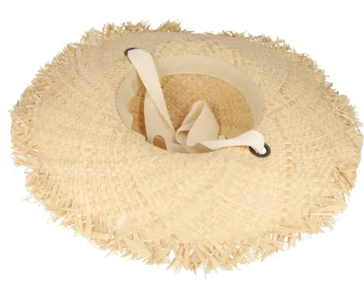 Straw Hat-Rip Curl Wategos Fringed Boho Hat Naosral Straw Hat -