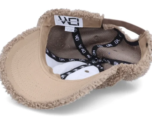 Dad Cap-Wei Wera Teddy Khaki Soft Cap - Beige