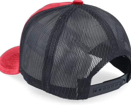 Trucker | Velvet Caps-Calza Pennello Western Outlaws & Cowboys Velvet /Black A-frame Trucker - Red