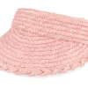 Clearance Seeberger Wheat Braid Visor - Pink