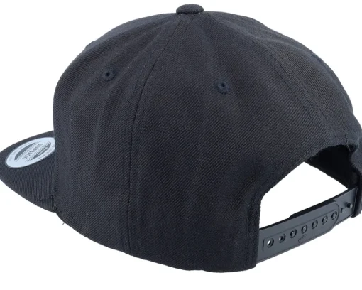 Snapback-Skillfish White Fish Hook Logo Snapback - Black