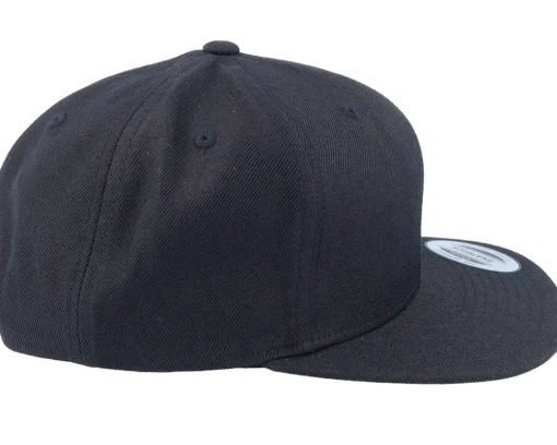 Snapback-Skillfish White Fish Hook Logo Snapback - Black