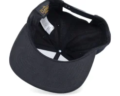 Snapback-Skillfish White Fish Hook Logo Snapback - Black