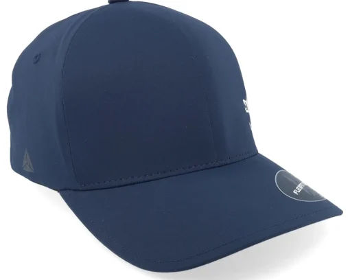 Flexfit-Skillfish White Fish Hook Logo Delta Fit Navy Flexfit - Blue