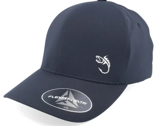 Flexfit-Skillfish White Fish Hook Logo Delta Fit Navy Flexfit - Blue